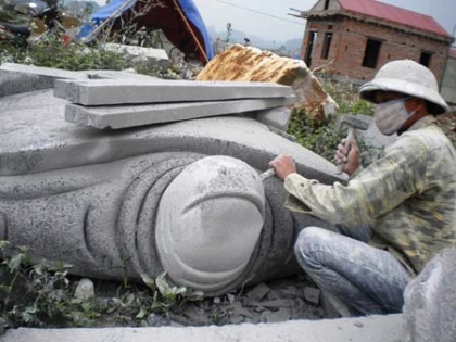 Làng nghề chạm khắc đá Ninh Vân 2