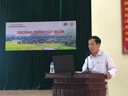 Tổ chức tập huấn công tác quản lý, bảo tồn và phát huy giá trị Di sản Quần thể danh thắng Tràng An 6