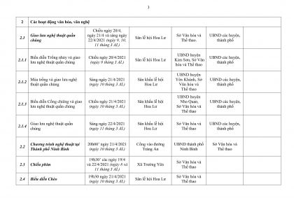 Chương trình Lễ hội Hoa Lư năm 2021 4