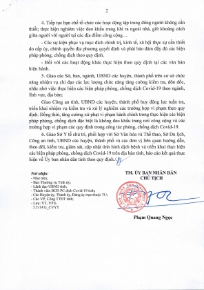 Tỉnh Ninh Bình tiếp tục triển khai thực hiện một số biện pháp phòng, chống dịch Covid-19 trên địa bàn tỉnh 2