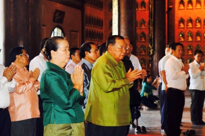 Tổng Bí thư, Chủ tịch nước CMDCND Lào đến thăm chùa Bái Đính 2