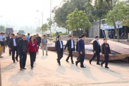 Các đồng chí lãnh đạo tỉnh khảo sát tuyến du lịch kết nối Chùa Hương - Tam Chúc - Bái Đính 2