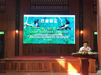 Tái Thả 3 Cá thể Vooc mông trắng tại Di sản Văn hóa và Thiên nhiên thế giới Quần thể danh thắng Tràng An 2