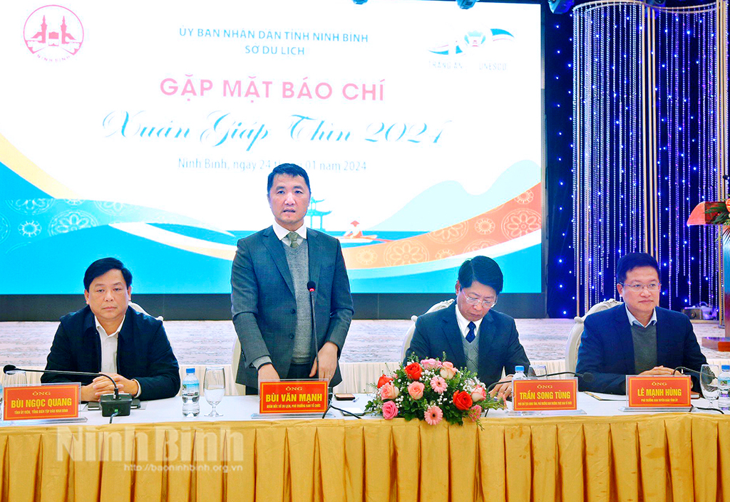 Họp báo về tổ chức các hoạt động kỷ niệm 10 năm Quần thể danh thắng Tràng An được UNESCO ghi danh là Di sản Văn hóa và Thiên nhiên thế giới